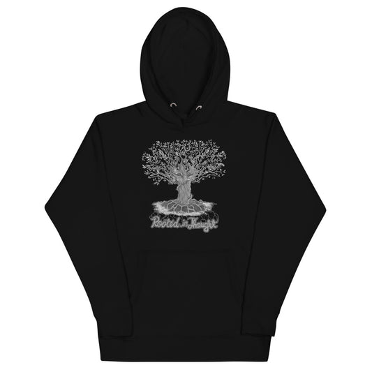 Logo,Motto Black & White Hoodie (Premium)