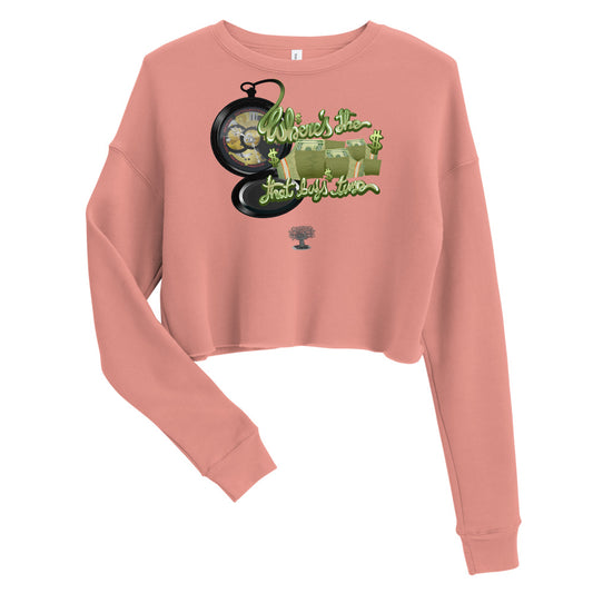 Money & Time Crop Top Sweatshirt